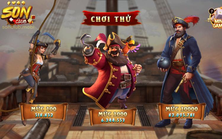 Các phòng chơi tại nổ hũ hải tặc Sonclub