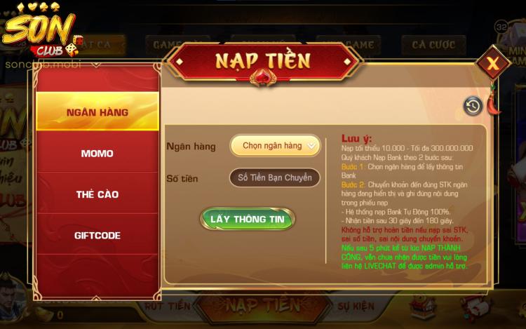 Cách nạp tiền nhanh vào tài khoản game qua ngân hàng