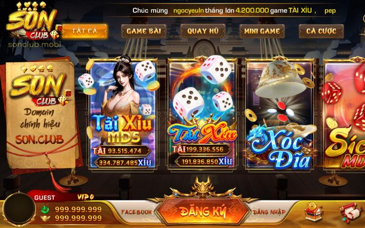 Cổng game Sonclub - Địa chỉ giải trí uy tín hàng đầu