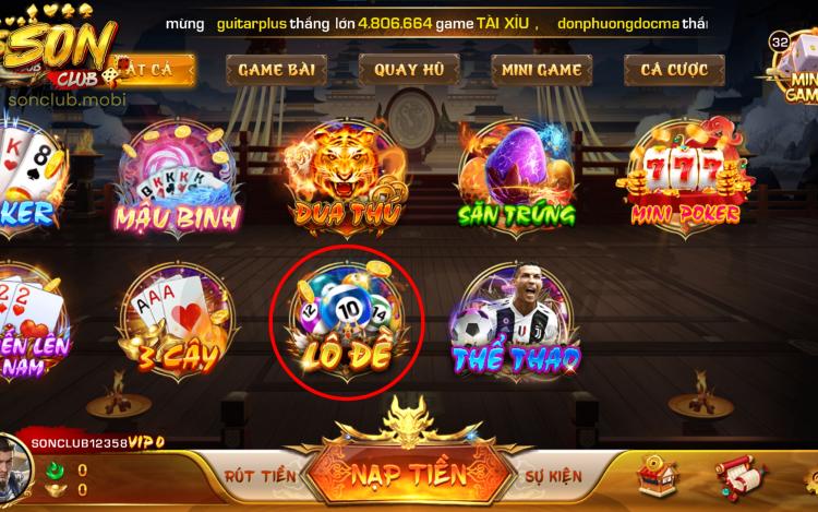 Hai hình thức chơi đề phổ biến tại Sonclub