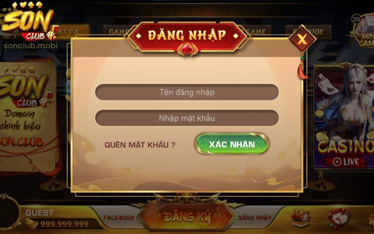 Những bước đăng nhập vào Sonclub đơn giản