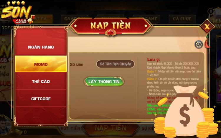 Những lưu ý quan trọng khi thực hiện nạp tiền vào Sonclub